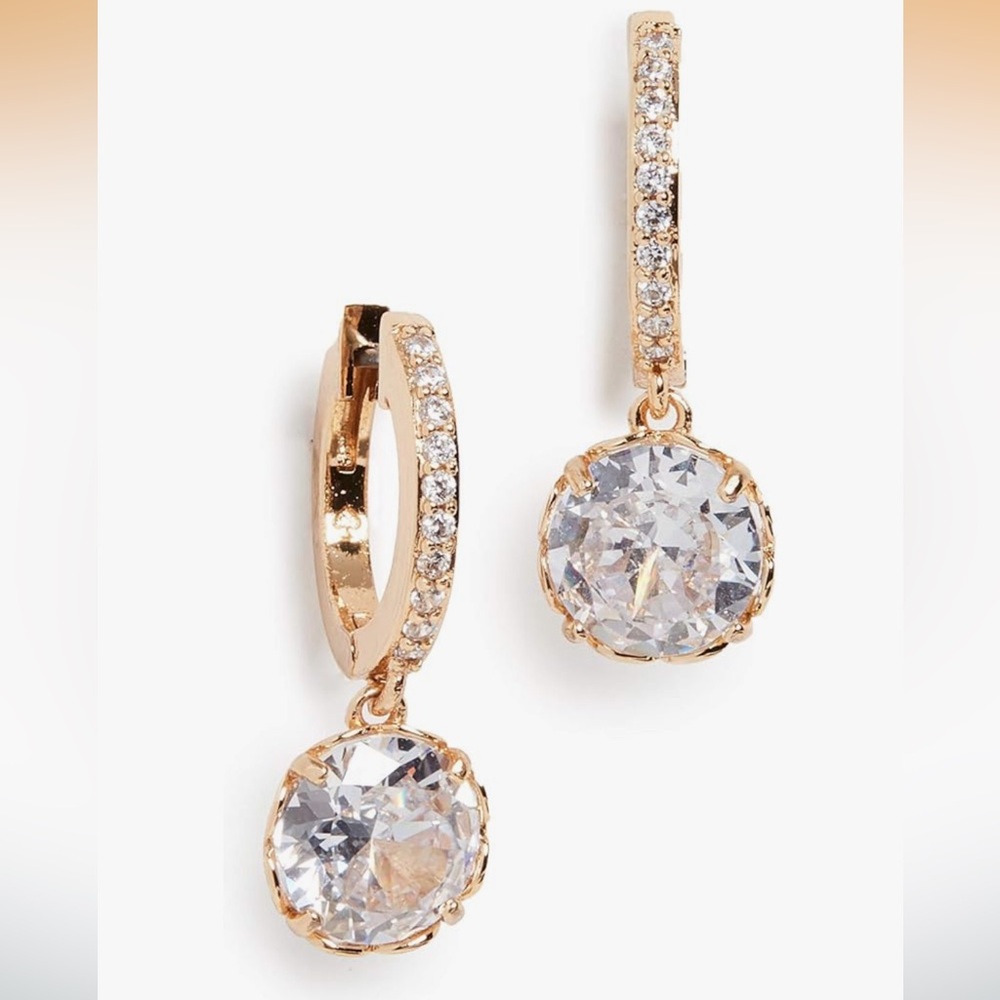 Kate Spade Gold and Brown hoop Earrings